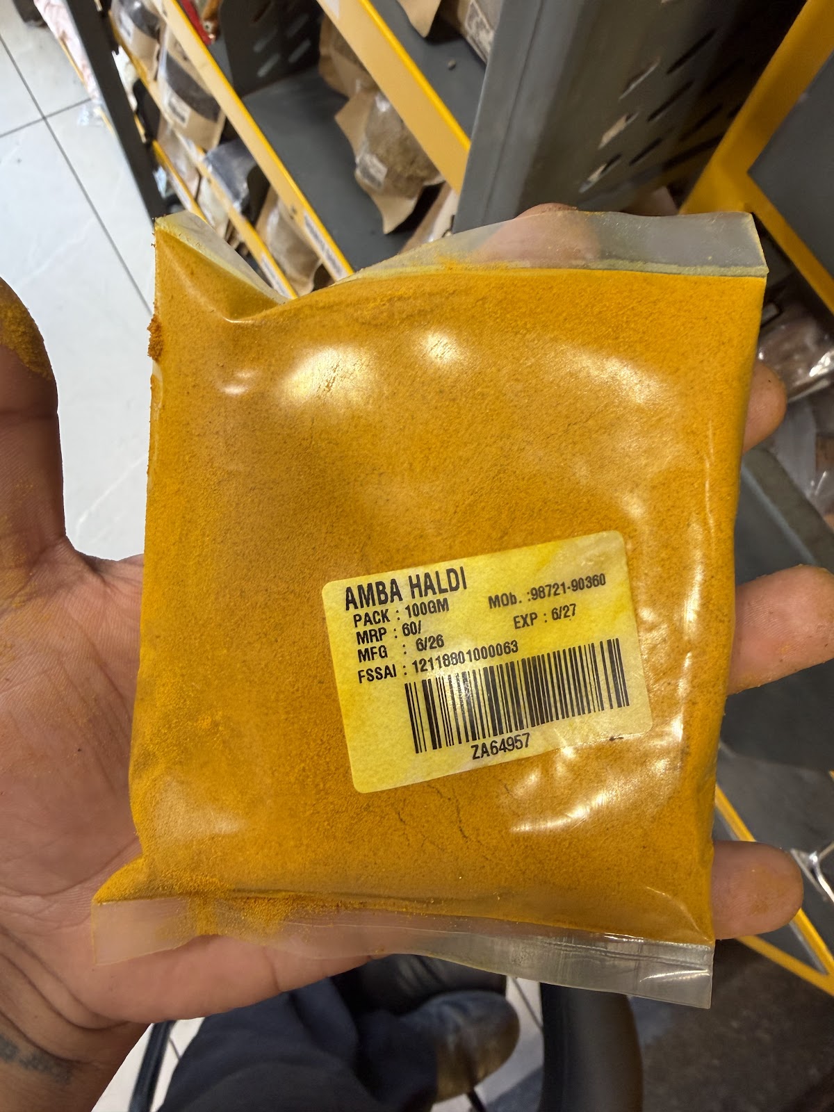 Amba Haldi Powder available at Mittal Spices